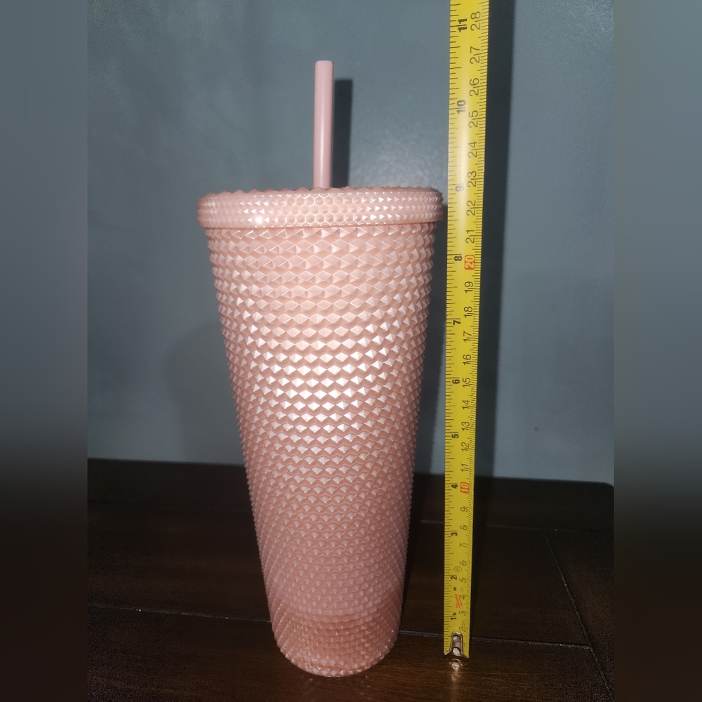NEW STARBUCKS 2022 Valentine’s Soft Touch Pink Studded Venti 24oz Tumbler - Picture 7 of 8